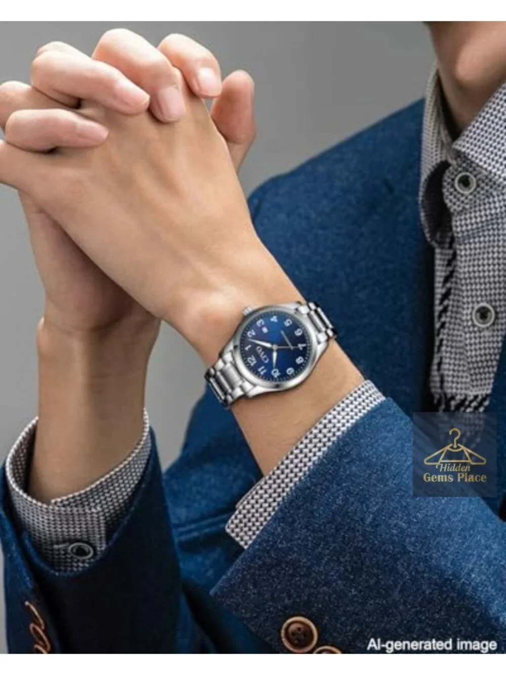 Men's Stainless Steel Quartz Watch - Easy Read Analog Dress Wrist Watch